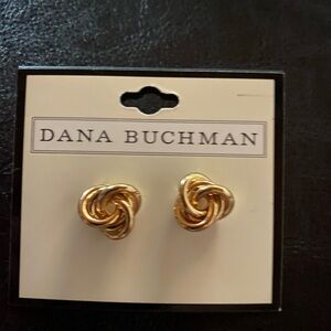 Dana Buchman Twisted Gold Earrings NWT